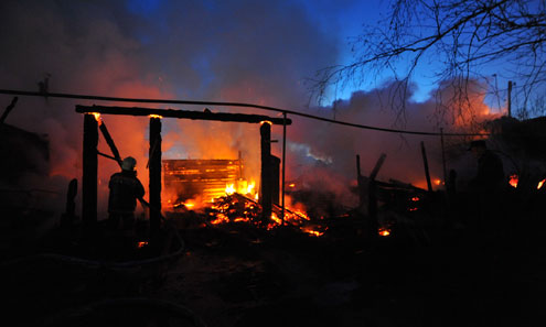 На улице Ильича сгорели два дома
