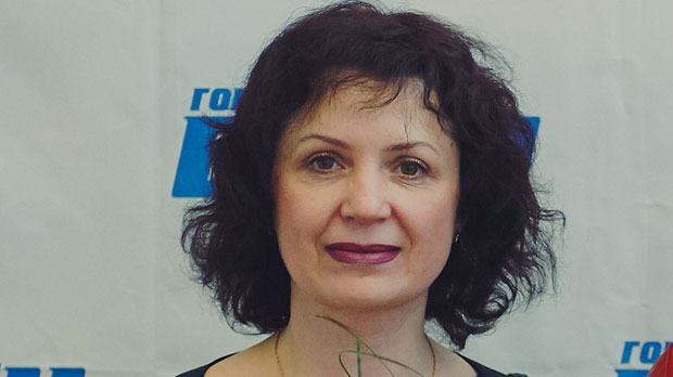 Анна Софьина на юбилее газеты «Городские вести» в марте 2014 года.