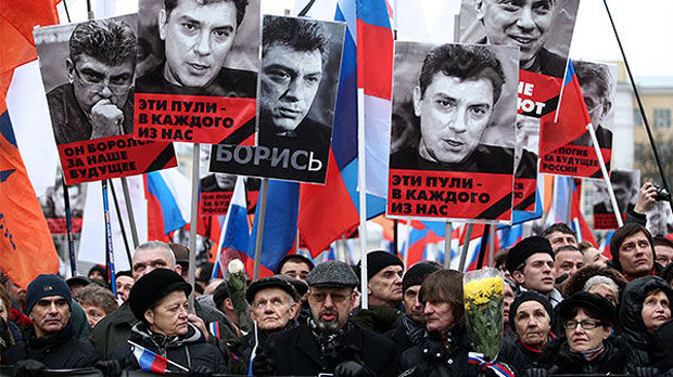 Траурное шествие в память о Борисе Немцове в Москве, по различным оценкам, собрало от 21 до ста тысяч человек. Фото// interfax.ru